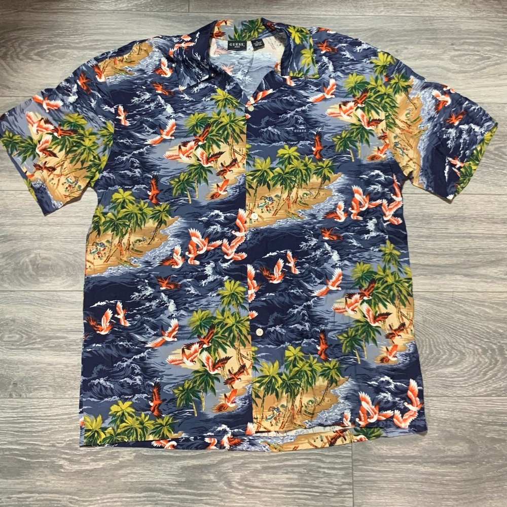 Vintage GUESS rayon button up